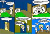 Dad's been dead for three years