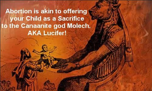 Abortti on lapsen uhraamista Molochille ja saatanalle!