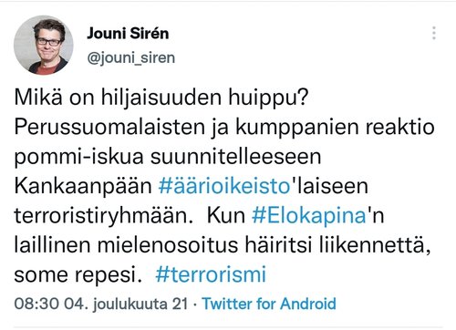 Kun blockkaa kaikki persut.