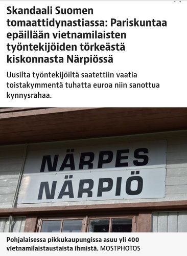 Ei kiitos.