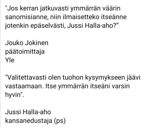 Jussi taas.
