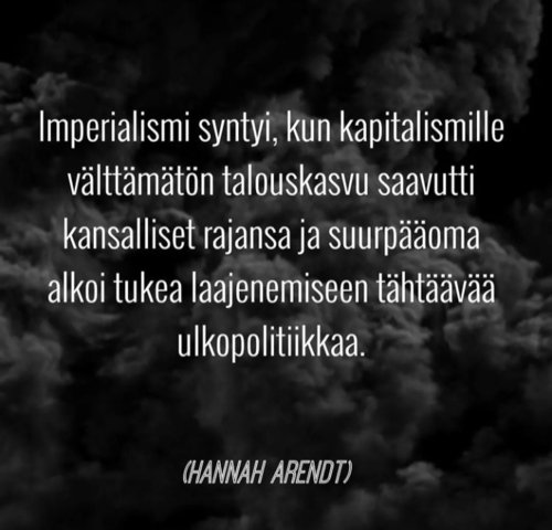 Kapitalismi pakotti Putinin hyökkåämään