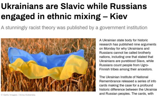 Ukrainalaiset ovat puhdasrotuisia slaaveja