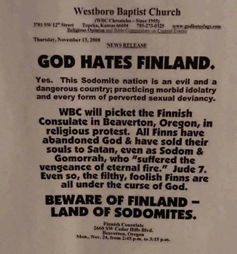 Suomi - sodomiittien maa