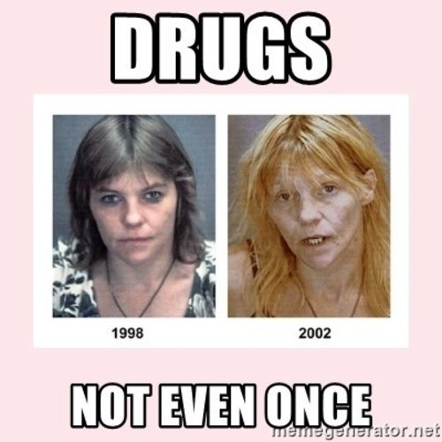 Huumeet ei ole hyväksi.