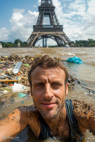 Macron selfie