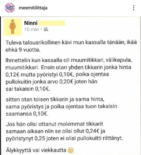 Nerokkuus ja ählämit samassa viestissä