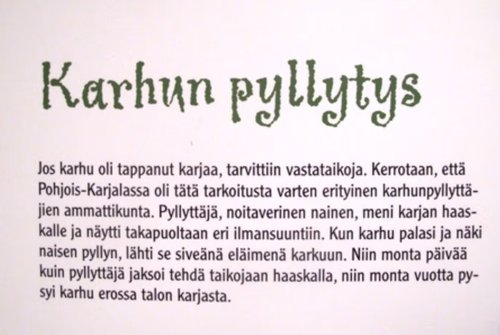 Karhun pyllyttäjät