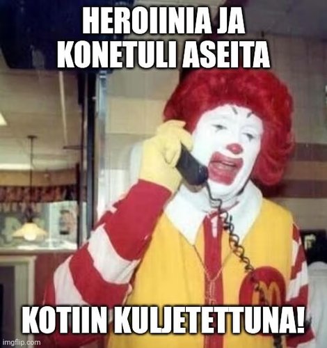 heroiinia ja konetuliaseita