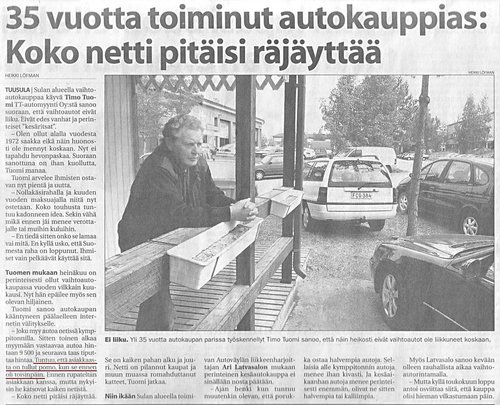 kyrpiintynyt autokauppias