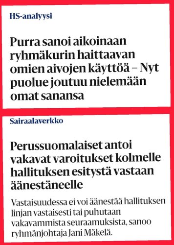 Meillä ei ole ryhmäkuria