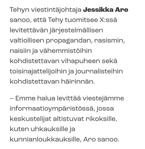 Vääränlaista sananvapautta t. tehy