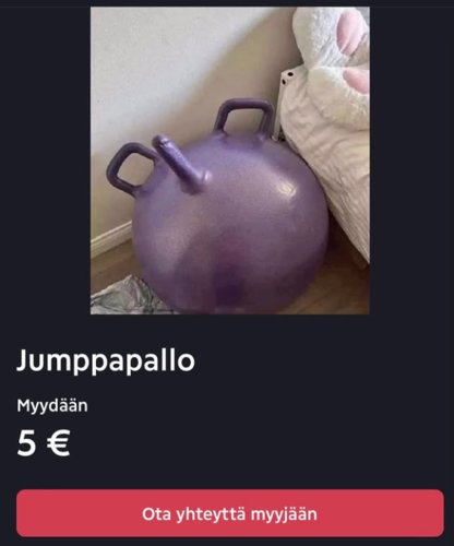 Hapsi kyllästyi jumppapalloonsa