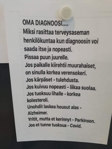 oma diagnoosi