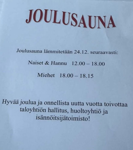 Joulusauna