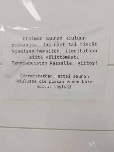 Saunaklokku iskee jälleen!
