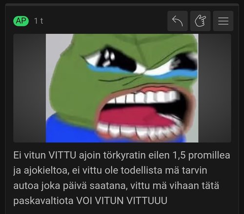 Joku iisalmelainen taas vauhdissa